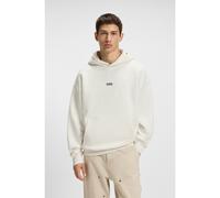 HUGO Cotton-terry loose-fit hoodie with logo details - Style Nazardo, 50510724 Natural XL