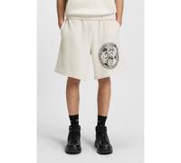 HUGO Cotton-terry shorts with boxing artwork - Style Dubox, 50542413 Natural L