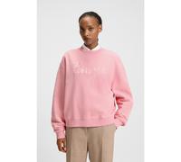 HUGO Cotton-terry sweatshirt with creative artwork - Style Deroxina_4, 50545198 light pink XS