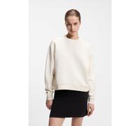 HUGO Cotton-terry sweatshirt with embroidered logo - Style Deroxina_9, 50561234 Natural M