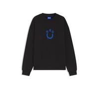 HUGO Cotton-terry Sweatshirt With Happy Black