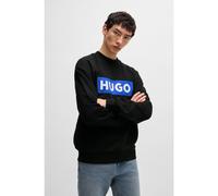 HUGO Cotton-terry sweatshirt with logo print - Style Niero, 50522375 Black XS