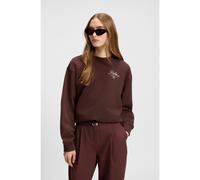 HUGO Cotton-terry sweatshirt with Parisian graphic print - Style Classic Crew_5, 50545633 Dark Brown S