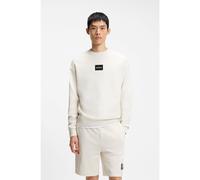 HUGO Cotton-terry sweatshirt with tortoiseshell logo patch - Style Daylo, 50557452 Natural L