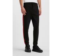 HUGO Cotton-terry tracksuit bottoms with contrast side stripes - Style Dzenan_IN, 50556740 Black M