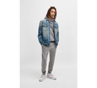 HUGO Cotton-terry tracksuit set with blue logo patches - Style Tracksuit_NalonsoNap, 50522369 Light Grey M