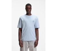 HUGO Cotton-towelling T-shirt with Happy HUGO - Style Nagutee, 50557808 Light Blue XS