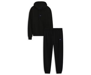 HUGO Cotton tracksuit set with blue logo patch - Style Tracksuit_NalonsoNap, 50522369 Black XXL