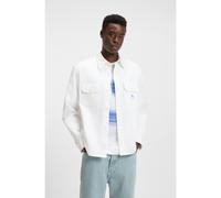 HUGO Cotton-twill shirt with logo label - Style Ekynone, 50520001 White XL