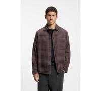 HUGO Cropped oversize-fit shirt in houndstooth cotton - Style Eniri, 50570469 Brown Patterned L