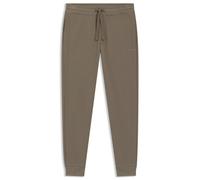 HUGO Cuffed tracksuit bottoms in cotton terry with logo print - Style Dayote232, 50489617 Khaki XL