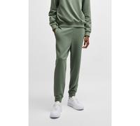 HUGO Cuffed tracksuit bottoms in cotton terry with logo print - Style Dayote232, 50489617 Light Green XS