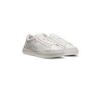 HUGO Cupsole trainers in leather with red logo details - Style Blake_Tenn_lt_N, 50499261 White 9