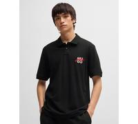 Men's HUGO Dalog Mens Polo Shirt - Black - Size: 38/Regular
