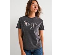 HUGO Damacia Logo T-Shirt - Black, Black, Size S, Women Black