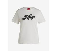 HUGO Damacia T-shirt pure white black Women - L