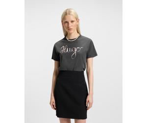 HUGO Damacia T-shirt short sleeve dark grey Women - M