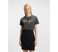 HUGO Cotton-jersey T-shirt with logo artwork - Style Damacia_5, 50544868 Black S