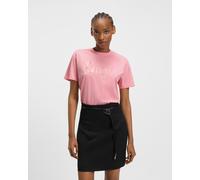 HUGO Cotton-jersey T-shirt with logo artwork - Style Damacia_5, 50544868 Pink S