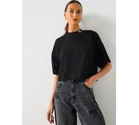 HUGO Damelody Logo T-Shirt - Black, Black, Size Xs, Women Black