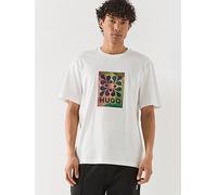 HUGO Damoru Printed Relaxed Fit T-Shirt, Natural, Size S, Men Natural