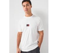 HUGO Danotie Gradient Badge Logo T-Shirt, White, Size 2Xl, Men White