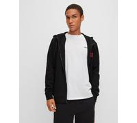Hugo Daple 212 Red Full Zip Sweatshirt Black S Men