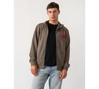 HUGO Daple212 Mens Zip Through Hoodie - Medium Grey 032 - Medium Grey 032 - L