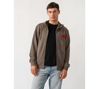 HUGO Daple212 Mens Zip Through Hoodie - Medium Grey 032 - Medium Grey 032 - XL