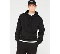 HUGO Dapo Relaxed Fit Overhead Hoodie - Black, Black, Size S, Men Black