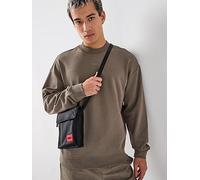 HUGO Dapocrew Centre Logo Relaxed Fit Crew Sweatshirt, Grey, Size L, Men Grey