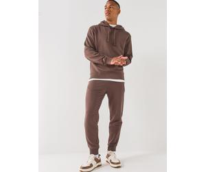 HUGO Dapodayote Jersey Overhead Tracksuit, Brown, Size M, Men Brown