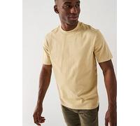 HUGO Dapolino Centre Logo Relaxed Fit T-Shirt- Beige, Open Beige, Size Xl, Men Open Beige