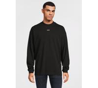 HUGO Daposo Relaxed Fit Long Sleeve T-Shirt, Black, Size 2Xl, Men Black