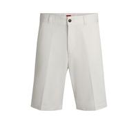 HUGO Darik241 Men's Regular Fit Shorts with Narrow Leg and Buttoned Pockets, Natural 102, 31