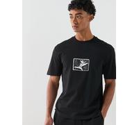 HUGO Mens Relaxed Fit Darise T-Shirt - Colour: 002 Black - Size: Medium
