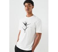 HUGO Darise Bird Graphic T-Shirt, Off White, Size 2Xl, Men Off White