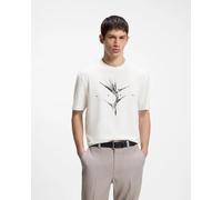 HUGO Darise Bird Graphic T-Shirt, Off White, Size L, Men Off White