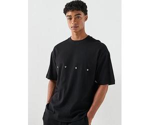 HUGO Dariso Bird Back Graphic Oversized T-Shirt, Black, Size 2Xl, Men Black