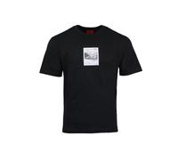 HUGO Darthy Cotton T-Shirt, Black - Small