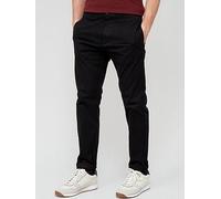 HUGO David222D Slim Fit Trousers - Black, Black, Size 34, Inside Leg Regular, Men Black