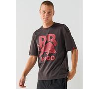 HUGO T-shirt Dayla Racing Bulls Relaxed Graphic Brown Size S Men