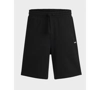 HUGO Mens Dayono Cotton-Terry Shorts with Logo Print Black
