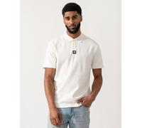 HUGO Deabono Mens Interlock Cotton Polo Shirt with Stacked Logo - Natural 103