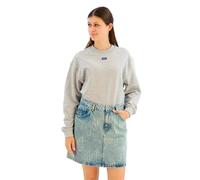 HUGO Cotton-terry sweatshirt with logo badge - Style Delessa_B_1, 50534344 Light Grey M