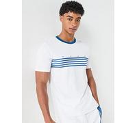HUGO Dempsy Stripe Detail T-Shirt, White, Size 2Xl, Men White