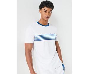 HUGO Dempsy Stripe Detail T-Shirt, White, Size M, Men White