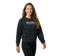 HUGO Cotton-terry sweatshirt with heart logo - Style Deroxina_8, 50555824 Black S