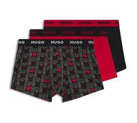 HUGO Three-pack Stretch-cotton Trunks