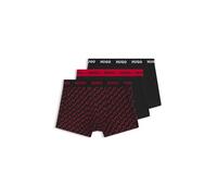 Hugo Design 10267989 Trunk Red Boxers 3 Units Black 2XL Men